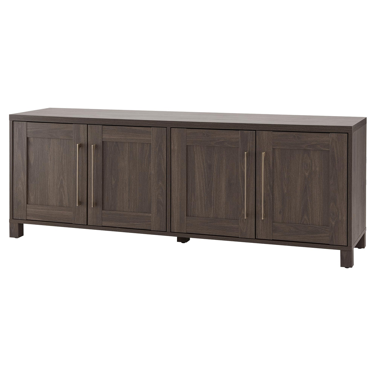 Henn&Hart Rectangular TV Stand for TV's up to 80" in Alder Brown, TV Stands for the Living Room Henn&Hart