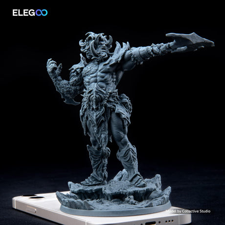 ELEGOO Upgraded 8K Standard Photopolymer 3D Printer Resin 405nm UV-Curing Resin Best for 8K/12K/14K Saturn MSLA DLP LCD 3D Printing Space Grey 1000G ELEGOO