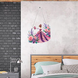 Auremi Flower Diamond Painting Pendant Kits,5D Princess Diamond Art Diamond Painting Hanging Kits,DIY Special Shaped Diamonds Painting Suncatcher Pendant Kit for Adults for Gift Wall Home Decor Auremi