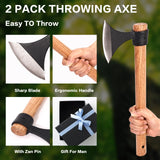 16" Throwing Tomahawks, 2 Pack Throwing Axes with High Carbon Steel & Wooden Handle, Perfect for Axe Throwing Game, Recreation and Competition, Gift for Men Generic
