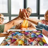 Jigsaw Puzzles for Adults 1000 Pieces-Colorful Seashell and Starfish, 1000 Piece Puzzle for Adults with Letter on Back No Dust, with 1:1 Poster(27.6"x19.7") kepovin