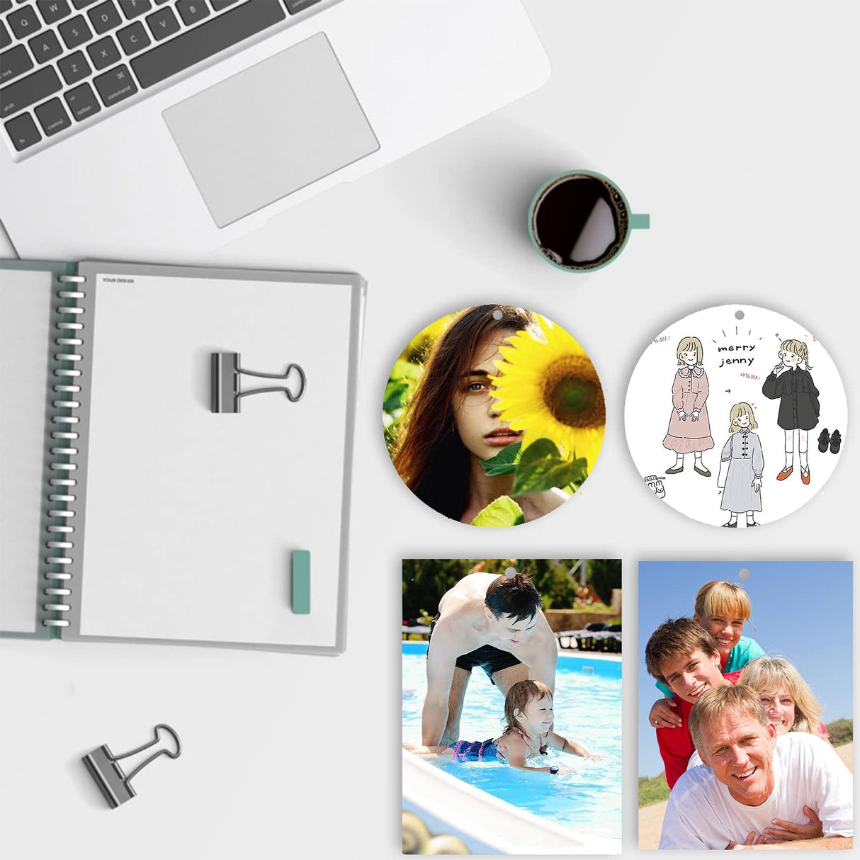 ArtCute 101Pcs Air Freshener Sublimation Blanks Kits Car Scented Hanging Sheets Polyester Felt Air Freshener Sheet for DIY Car and Home with Elastic Rope and Self-Seal Bags (Circle+Rectangle) ArtCute