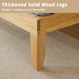 Karl home 12 Inches Wood Platform Bed Frame, Twin Bed Frame, Solid Wood Foundation with Wood Slat Support,Easy Assembly No Box Spring Needed (Natural) Karl home