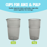 Tasty Slow Juicer, Compact Masticating Juicer with Pulp Separation, Maximum Juice Yield for Fresh, Nutrient-Rich Drinks, Easy Clean-Up & Compact Design, Aqua Tasty