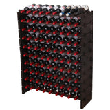 FDHUIJIA Wine Rack Cabinet 90 Bottle Wooden Stackable Storage freestanding Floor Modular Wine Cellar Shelf FDHUIJIA
