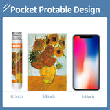 150 Pieces Mini Jigsaw Puzzles for Adults & Kids, 6" x 4" Small Jigsaw Puzzles Capsule Tube Jigsaw Puzzles Intelligent Game, Starry Night Mona Lisa Sunflower 3 Pack LOSFPVR
