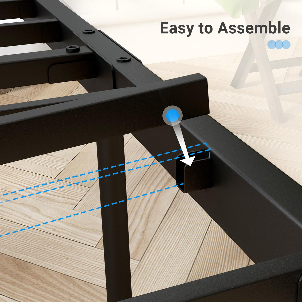 Avenco Metal Platform Full Size Bed Frame with Classical Headboard Footboard, 14 Inch Bed-Frame, Adequate Under Bed Storage, Strong Metal Slats Support, Mattress Foundation, No Box Spring Needed Avenco