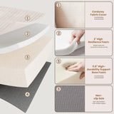 Modular Sectional Sofa, 108" L-Shaped Boneless Couch with Deep Seat, Corduroy Cloud Couch for Living Room, Bedroom, No Assembly Required, Ship in a Box, Beige RUMBALUXY