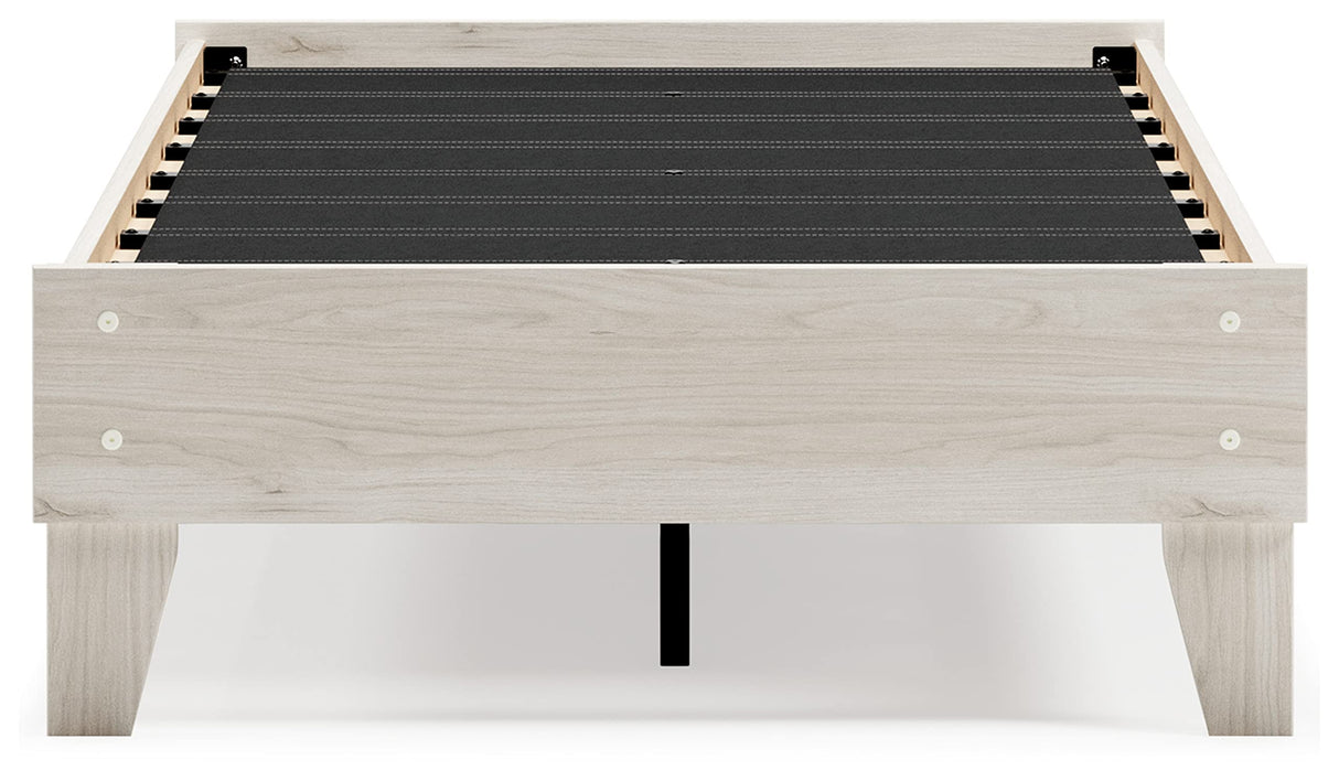 Signature Design by Ashley Socalle Casual Farmhouse Platform Bed Frame, Twin, Natural Beige Signature Design by Ashley