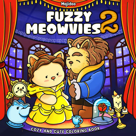 Fuzzy Meowvies 2: Cozy Movie-Inspired Cat Coloring Book for Adults and Cinephiles (Meowvies Coloring) WoodArtSupply