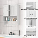 Mino Kesper Bathroom Wall Cabinet, Bathroom Cabinet Wall Mount with 2 Doors and Open Shelf, Over The Toilet Wall Storage Cabinet, Bathroom Medicine Cabinet Mino Kesper