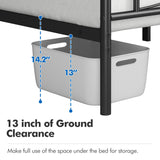 Yaheetech Twin Size Bed Frame Metal Platform Bed with Curved Design Headboard Footboard/No Box Spring Needed/Mattress Foundation/Heavy-Duty Support/Easy Assembly/Black Yaheetech