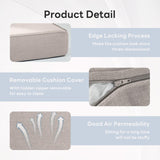 Artfurniz 6" Thicker Outdoor Chair Cushion 8 Sets - 24" *24" *6" Waterproof Patio Furniture Cushions with Removable Cover, 28D High Density Sponge Filling Thicken Outdoor Patio Cushions - Beige Artfurniz