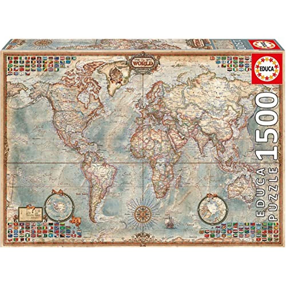 Educa Political Map of The World Puzzle, 1500-Piece Educa