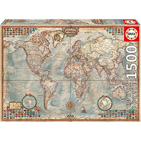 Educa Political Map of The World Puzzle, 1500-Piece Educa