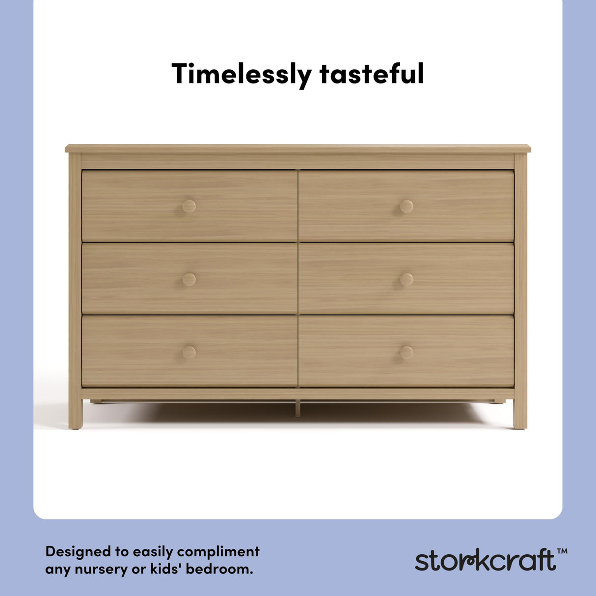 Storkcraft Alpine 6-Drawer Dresser (Driftwood) – GREENGUARD Gold Certified, Brown Dresser for Bedroom, Kids & Nursery Storage Drawers, Safety Interlocking Drawers, Pre-Installed Tracks, Kids Bedroom Storkcraft