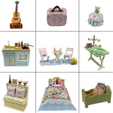 CUTEROOM DIY Miniature Wooden Caravan Dollhouse Kit with Furniture - Creative Mini Doll House Craft for Adults, Teens - Perfect Christmas Birthday Gift CUTEROOM