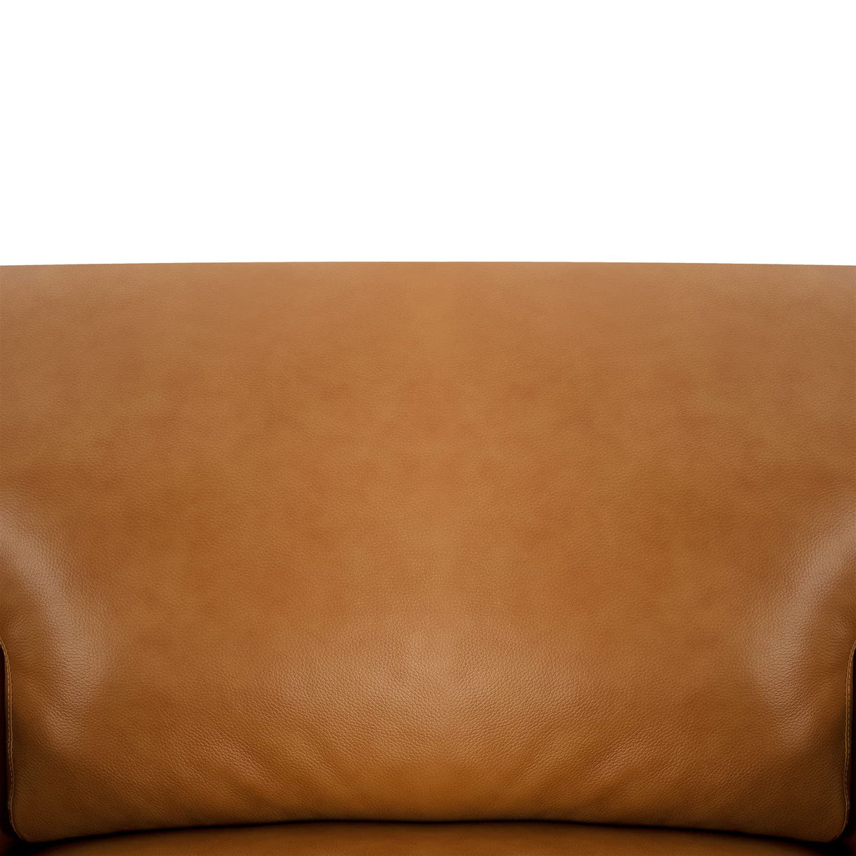 Naomi Home Genuine Leather Sofa - Luxurious Comfort, Goose Feather Cushion Filling, Square Arm Design, Sturdy Block Legs, Elegant Tan - Ideal for Living Room, Office, or Bedroom Naomi Home