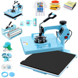 AKEYDIY Heat Press 15x15 inch 5 in 1 with 30OZ Tumbler Press, 360° Swivel Away Slide Out Digital Shirt Press Machine, Industrial Heat Transfer Machine Sublimation for T-Shirt/Tumbler/Mug/Hat/Cap/Plate AKEYDIY