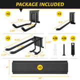 Suemoss Garage Tool Organizer Wall Mount, 48 Inches Garden Tool Organizer with Adjustable Hooks, Metal Garage Storage Rack Max Loading 440lbs, Tool Holder for Hanging Rake Broom Mop Snowboard Suemoss