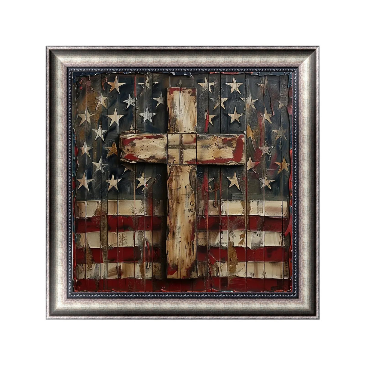 KTHOFCY 5D DIY Diamond Painting Kits for Adults, American Flag Cross Full Drill Embroidery Cross Stitch Crystal Rhinestone Paintings Pictures Arts Wall Decor Painting Dots Kits 11.8X11.8 inch KTHOFCY