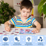 Asoulin Valentine Day Gifts for Kids, 24 Packs Valentine Day Cards for Kids School with Cat & Dog Jigsaw Puzzles Toys Birthday Gifts for Kids Toddler Boys Girls Goodies Bags Classroom Gifts Exchange Asoulin