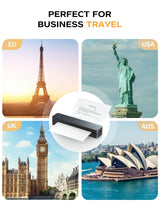 PRT Portable Printer Wireless for Travel, Small Compact Inkless Thermal Printer for Home Use, Office & Vehicles, Bluetooth Printer Supports 8.5" X 11" US Letter A4 A5, for iPhone, Android & Laptop PRT