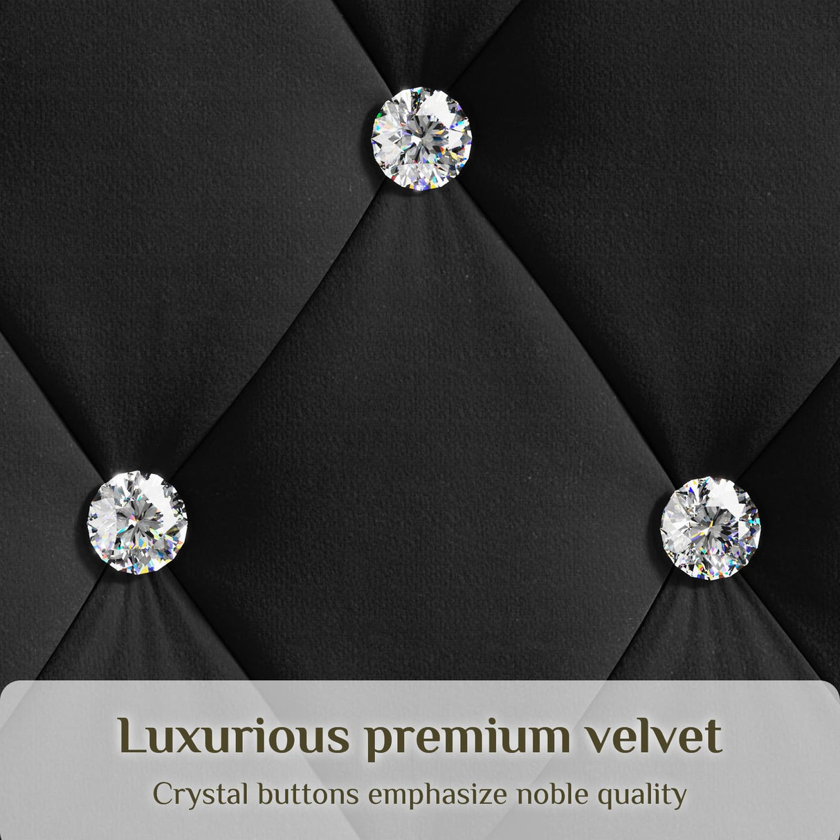 Belffin Full Size Bed Frame with 2 Storage Drawers, Upholstered Bed Frame with Adjustable Diamond Headboard, Velvet Modern Platform Bed Frame, No Box Spring Needed, Easy to Assemble, Black Belffin