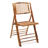 VINGLI Rustic Bamboo Folding Chair for Comfortable Indoor & Outdoor Dining VINGLI