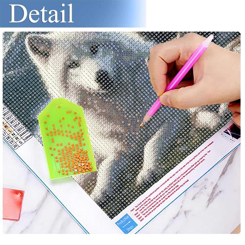 JFYHAB Wolf Diamond Painting Kits for Adults Beginners, Wolf Family Diamond Art Kits for Adults, Moon Wolf DIY 5D Full Drill Crystal Gem Art Diamond Dots for Gifts Home Wall Decor 12x12 inch JFYHAB