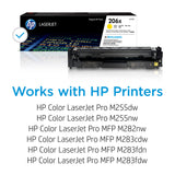 HP 206X Yellow High-yield Toner Cartridge | Works with HP Color LaserJet Pro M255, HP Color LaserJet Pro MFP M282, M283 Series | W2112X HP