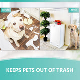 Tilt Out Trash Bin Cabinet or Laundry Hamper by Northwood Calliger! Solid Workmanship and New 2022 Design Cuts Assembly Time in HALF! Hide Ugly Trash, add Countertop Space, Keep Pets Out! Northwood Calliger