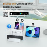 iDPRT Portable-Printer Wireless for Travel, Bluetooth Thermal Printer Support 8.5" x 11" US Letter&A4&A5 Size,300DPI Inkless Printers for Home Use,Compatible with Android and iOS Phone&Laptop,Black iDPRT