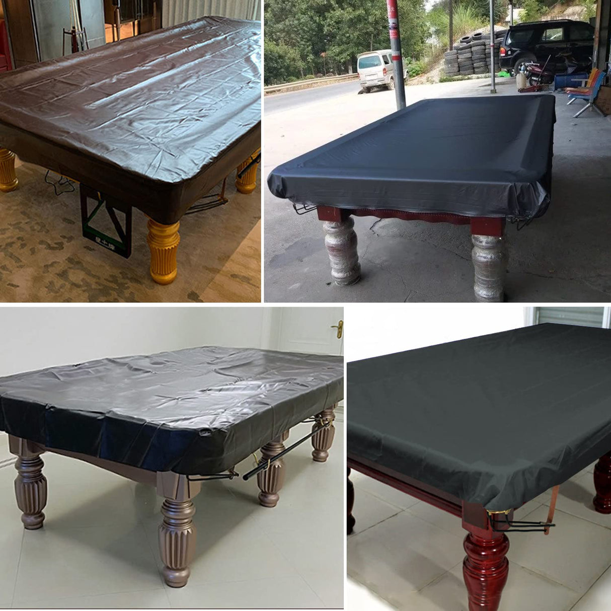 7/8/9 Foot Billiard Pool Table Cover, Pool Table Cover, Waterproof&Tearproof Cover for Pool Table with Storage Bag, Indoor Outdoor All Season Sun Rain Snow Dust Protection Snooker Table Covers (7ft) RUBY.Q