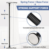 Room Divider, No Drilling Curtain Rod for Room Separation, 4-10ft (H) 28-114inch(W) Adjustable Heavy Duty Floor to Ceiling Wall Divider Hanging Room Dividers Partition Space Separator Matte Black HORSE SECRET