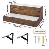 Wine Rack with LED Light Liquor Bottle Display Shelf Wall Mounted, 2 Tier Acrylic Illuminated Bar Bottle Display Floating Shelf for Home Commercial Bar Party BEARUT