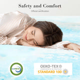 DUMOS Memory Foam Mattress Topper Full, 3 Inch Thick Gel Infused Bed Toppers for Full Size Bed, Cooling Soft Mattress Pads for Sleeper Sofa, RV, Camper, CertiPUR-US Certified, Blue DUMOS