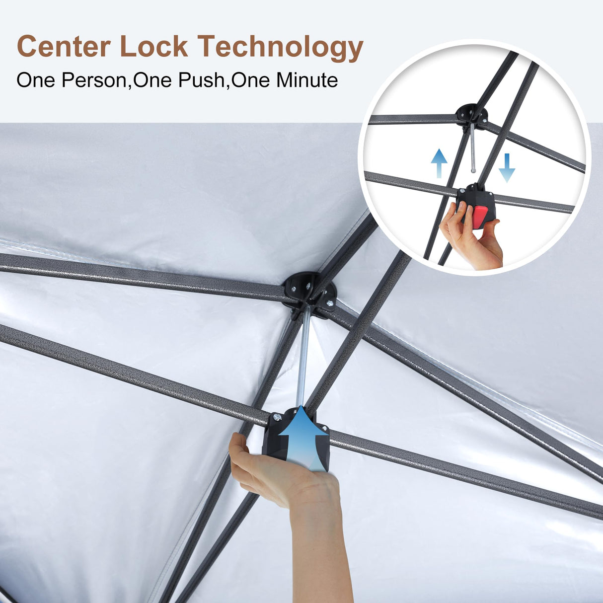 MASTERCANOPY Patio Gazebo Outdoor Pop Up Gazebo with Mesh Walls (13x13 Dark Gray) MASTERCANOPY