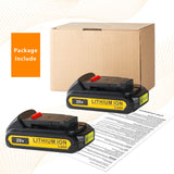 DEWQKI Upgraded 3.0Ah 20V Battery DCB203 Replacement for Dewalt 20V Battery DCB180 DCB200 DCB201 DCB204 DCB206 DCB207 DCD/DCF/DCG Series - Li-ion 2 Pack (DCB203) DEWQKI