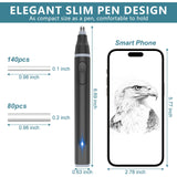 Foyucool Electric Eraser, USB C Rechargeable Pencil Eraser with 220 Eraser Refills, 2 Eraser Sizes, Comfort Grip Art Eraser for Drawing, Ideal for Artists, Students, Sketch, Engineers, Black Foyucool