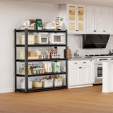 72" H Garage Shelving Units 5-Tier Adjustable Storage Shelves 2500LBS Heavy Duty Metal Shelves Utility Industrial Shelving Rack for Garage Warehouse Pantry Basement,Black (23.6" D×47.2" W×72" H) Guomao