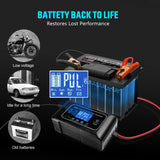 20-Amp Lifepo4 Lithium AGM Gel Smart Battery Charger, 12V/20A 24V/10A Trickle Charger, Maintainer for car Boat Motorcycle, Lawn Mower Dght