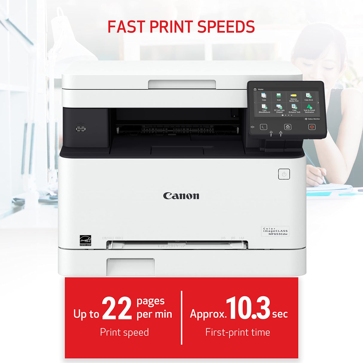 Canon Color imageCLASS MF653Cdw - Multifunction, Duplex, Wireless, Mobile-Ready Laser Printer with 3 Year Limited Warranty, White Canon