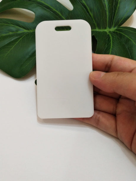 10pcs of Acrylic Rectangle Luggage Tags, Blank Acrylic Rectangle, Acrylic Blanks, Keychain Blanks, Acrylic Reserve Seating Tag (White) XIAOYUE