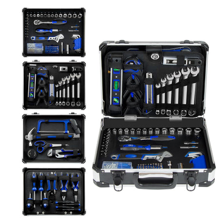 Prostormer Tool Set 259-Piece, Complete Hand Tool Kit with Heavy Duty Aluminium Tool Box, General Mechanic Toolbox for Home, Car, RV, Repair Shop Prostormer