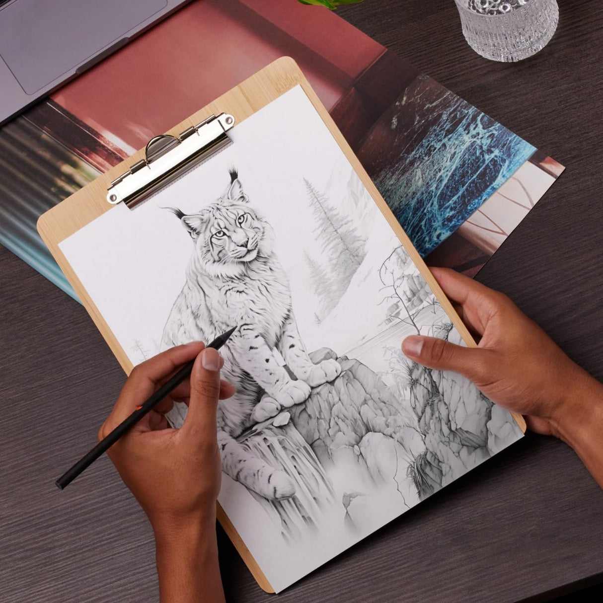 Adult Coloring Books Spiral Bound Page One Sided Design Gifts Arts and Crafts with Relaxing Coloring Pages to Relax, Anxiety and Depression 24 Colorful of Wildlife Photography YJXIN