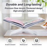 CRIKELE Acrylic Book Stand - Open Coffee Table Book Display, Clear Cookbook, Magazines & Textbooks Holder Crikele