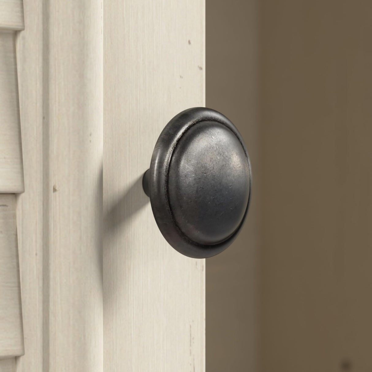 Bush Furniture Fairview Antique White Accent Cabinet with Tea Maple Doors for Home Office Storage Bush Business Furniture