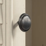 Bush Furniture Fairview Antique White Accent Cabinet with Tea Maple Doors for Home Office Storage Bush Business Furniture