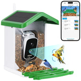 seanme Smart Bird Feeder with Camera Solar-Powered | 2.5K HD Live View, AI Identify 10,000+ Birds | Instant Alerts & Weatherproof Design | Bird Watching Birthday Gift for Mom/Father/Grandparents seanme